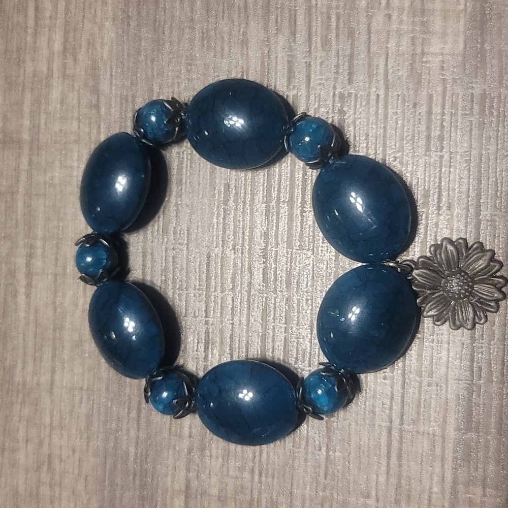 Sunflower charm bracelet